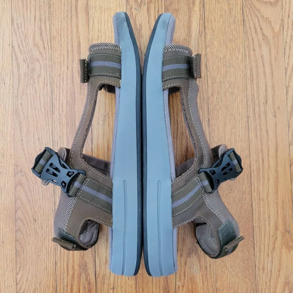 Propet ELI Adjustable‎ 3 Strap Sandals 15 Olive Summer Hiking Comfort
